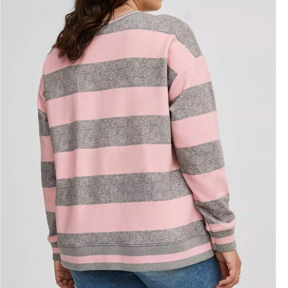 Torrid Drop Shoulder Crew Sweatshirt Size 2 - Picture 3 of 15